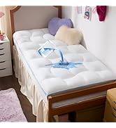 Bedsure Twin XL Mattress Topper - 800 GSM Waterproof Mattress Protector for College Dorm Room Ess...