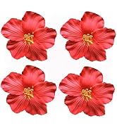 4Pcs Red 8 cm Hawaiian Flower Hair Clip for Women Girls Fashion Bohemian Flowers Hair Accessory f...