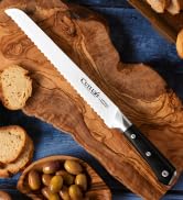 Cutluxe Bread Knife – 10" Serrated Knife for Homemade, Sourdough Bread – Artisan Series