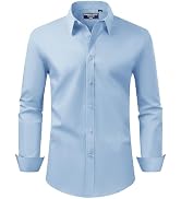 Alimens & Gentle Men's Dress Shirt Regular Fit Stretch Stain Shield Long Sleeve Solid Business We...