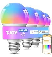 TJOY 4 Pack Smart Light Bulbs, Bluetooth WiFi Led Bulb Work with Alexa &Google Assistant, RGB Col...