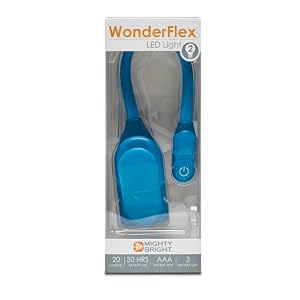 WonderFlex Book light, Packaging, LED booklight, reading light, crafting light, clip-on