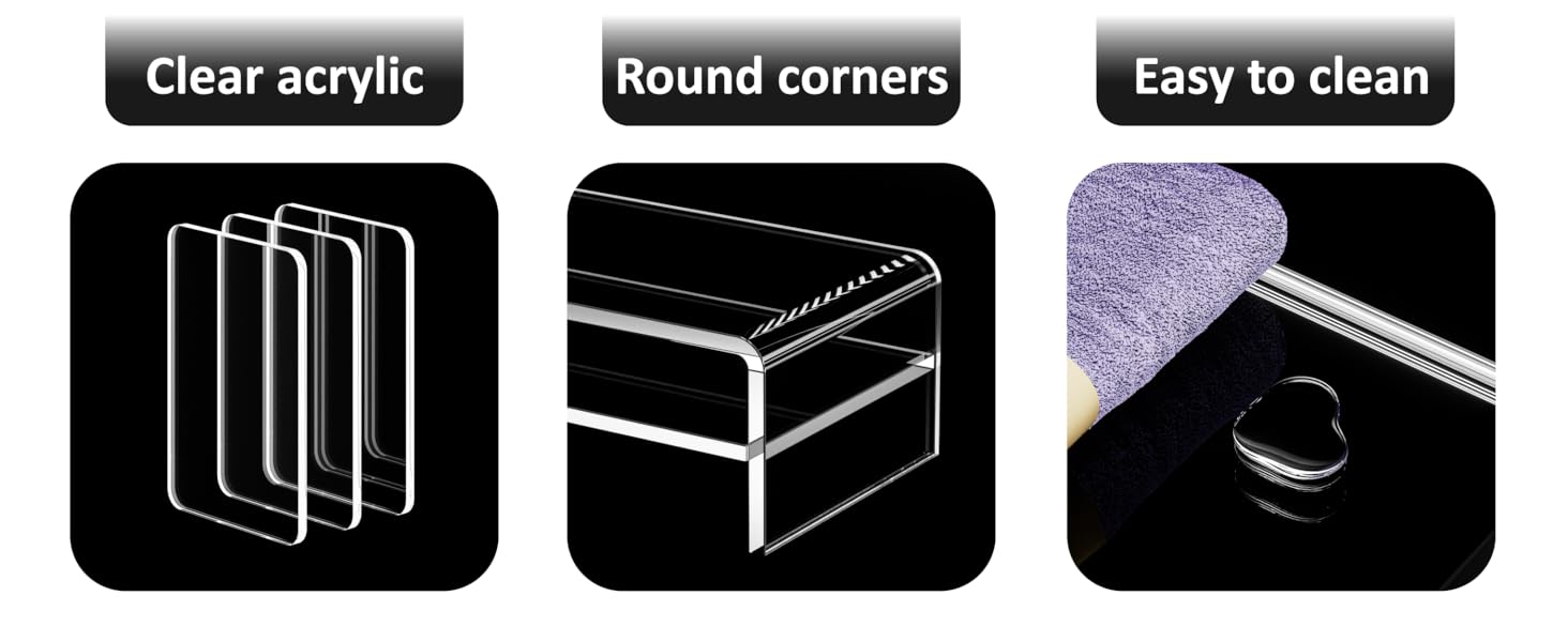 Egchi Clear Acrylic Monitor Stand Riser