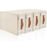 Bed Sheet Organizer 4 Pack - No Insects Entry Sheet Organizers and Storage with Zipper, Label, Ha...