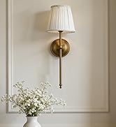 JiMuBeam vintage pleated off-white gauze fabric wall sconces