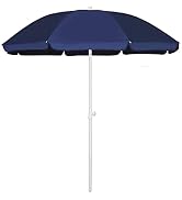 AMMSUN 6FT Portable Picnic Outdoor Canopy Sunshade Beach Umbrella with Tilt Function, Small Patio...