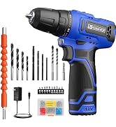 FADAKWALT 12V Cordless Drill/Driver Set,Electric Power Drill Kit with 1 Battery & Charger,3/8 inc...