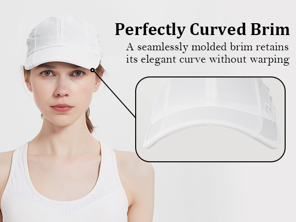 Fast drying outdoor hat with curved brim