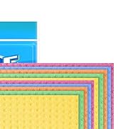 ECLINSO 10 Pack Reusable Cellulose Sponge Cloths, Super Absorbent Washable Kitchen Cleaning Cloth...