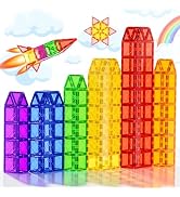 SYSKENI Magnetic Tiles Toys for 3 4 5 6 7 8 Year Old Boy Girls Kids Beginner Set,Magnetic Buildin...
