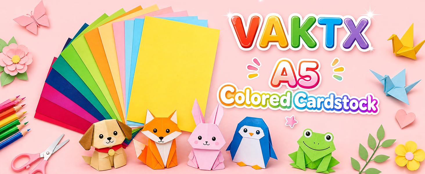 A5 Colored Cardstock Paper