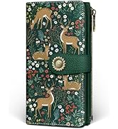 GIANCOMICS Cute Womens Wallet RFID Blocking, Forest Credit Card Holder Bifold, PU Leather Travel ...