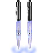 GS GLOWSEEN LED Pen With Light (2cts/Pack), Light Up Pens for Night Writing, Lighted Tip Pen Flas...