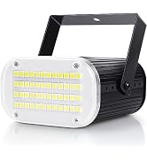 Mini Halloween White LED Strobe Light, Luditek Sound Activated - Flash Speed Adjustable Disco Lig...