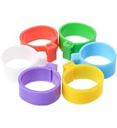 100 Pcs 16mm Multicolor Plastic Chicken Leg Rings Poultry Foot Bands Chicken Identification Tags ...