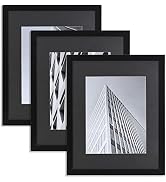 ELSKER&HOME 16x20 Picture Frame with mat for 11x14, Display 11x14 Photo with mat or 16x20 Poster ...