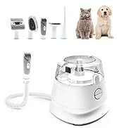 Madatop Dog Hair Vacuum Groomer, Pet Grooming Kit with Powerful Vacuum Suction, Low Noise Pet Gro...