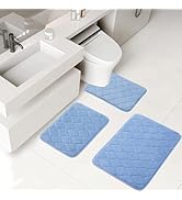 BSAOUTZ 3Pc Bathroom Rug Sets, Non Slip Memory Foam Bath Mat Rug, Extra Absorbent Soft Bath Mat S...