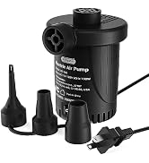Dr.meter Electric Air Pump for Mattress: AC 110V Portable Inflator Deflator with 3 Nozzles - 150W...