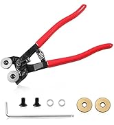 LEONTOOL 8 Inches Glass Tile Nippers Tile Mosaic Trimmer Nipper Cutter Pliers Heavy Duty with 2Pc...