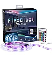 Merkury Innovations FlexGlo Flexible Multi-Colored LED Light Strips, RGBW LED Party Lights with A...