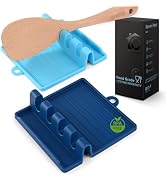 CUZAFO 2-PACK 600°F Heat Resistant Silicone Spoon Rest, Multiple Utensils Rest, BPA Free Easy to ...
