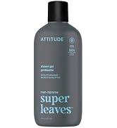 ATTITUDE Shower Gel Body Wash for Men, 98% Natural Origin Ingredients, Paraben & Phthalate Free, ...