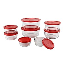 Pyrex Simply Store Meal Prep Glass Food Storage Container 16-Piece Set