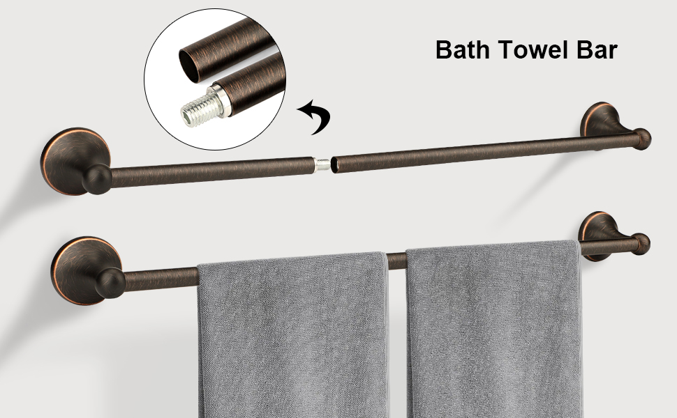 Bronze towel bar