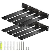 HEART ART Floating Shelf Bracket 8 Inch,8 Pack Heavy Duty Shelf Brackets,L Brackets for Shelves B...