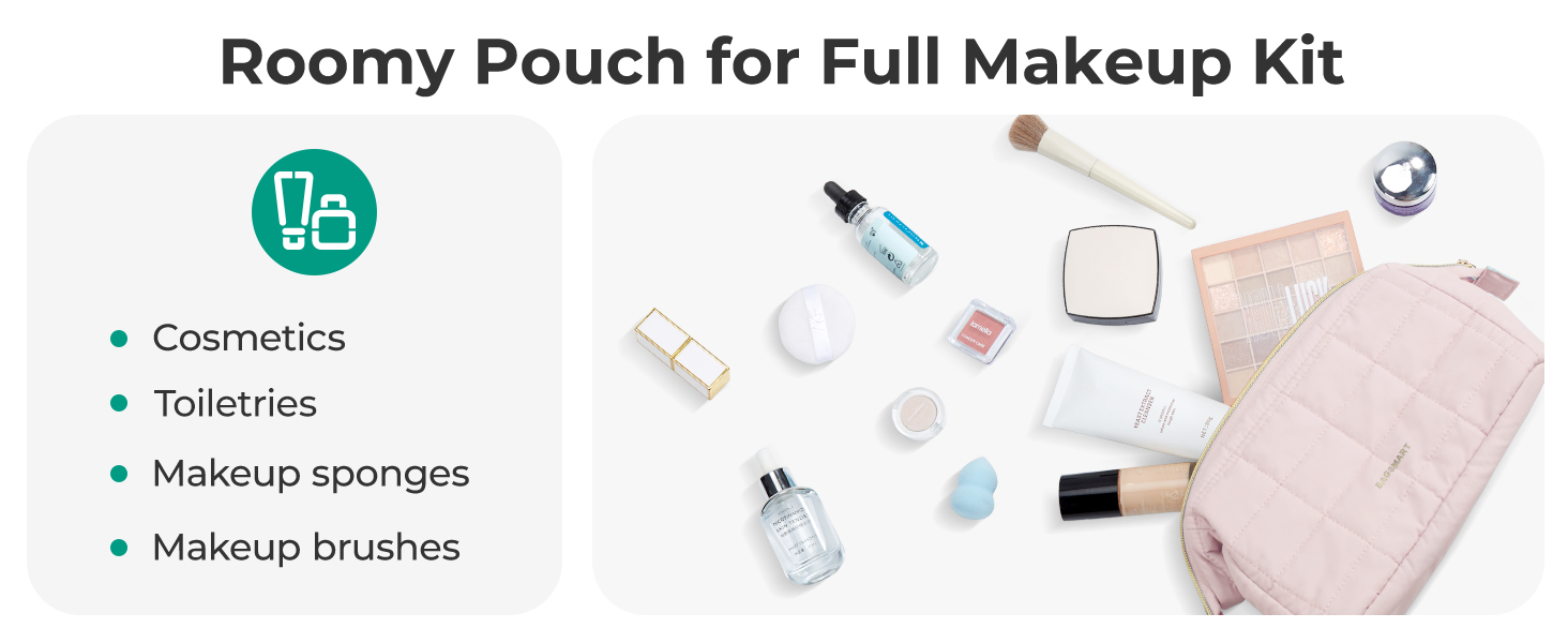 Roomy Pouch for Full Makeup Kit