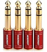 MOBOREST 4PCS 1/4 Inch to 3.5mm TRS Headphones adapte, Upgrade 6.35mm Pure Copper to 1/8 Inch Jac...