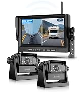 EWAY 2X Magnetic Wireless WiFi Backup Camera 7" IPS Monitor HD 1080P Rechargeable Battery No Wiri...