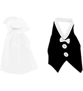 WLSuDHoncc 1 Set Bride and Groom Wine Bottle Covers- Wine bottle dress-up for Weddings Wedding Gi...
