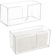 2 Pack Acrylic Countertop Paper Towel Holder, Paper Towel Dispenser for Countertop, Acrylic Napki...