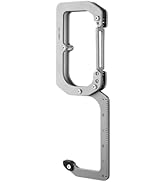 KEEPO LINK 3-in-1 EDC Titanium Carabiner Keychain Clip with Measuring Ruler, 180° Folding Purse H...