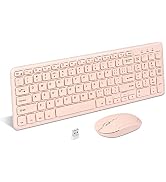 CHUYI Wireless Keyboard and Mouse Combo, Full-Size Cordless Keyboard and Silent Mouse with 1200 D...