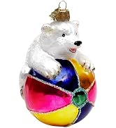 Hzyc Bear Christmas Ornaments,Glass Ornaments for Tree,Christmas Decoration | Bear Watcher Collec...
