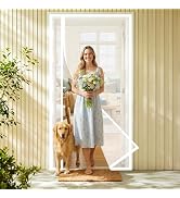 Side Opening Magnetic Screen Door Fit Door Size 34"x80",Screen Size 36"x81" | Reversible Left/Rig...