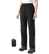 iCreek Women's Waterproof Rain Pants Packable Hiking Pants Over Pants Windproof Lightweight for O...