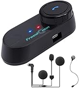 FreedConn TCOM-VB Motorcycle Helmet Bluetooth Intercom Headset Communication Systems Kit, for 2 o...