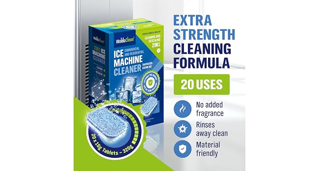 extra strength ice machine cleaner tablets 20 count ice maker cleaning formula 16g