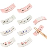 beinkmake 8Pcs Japanese Chopstick Holder Classic Ceramic Chopsticks Stand Rest Table Tableware De...