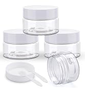 Cosywell Travel Jars Containers Plastic Cream Jars for Toiletries 1oz 4 Pack Empty Lotion Leak-pr...