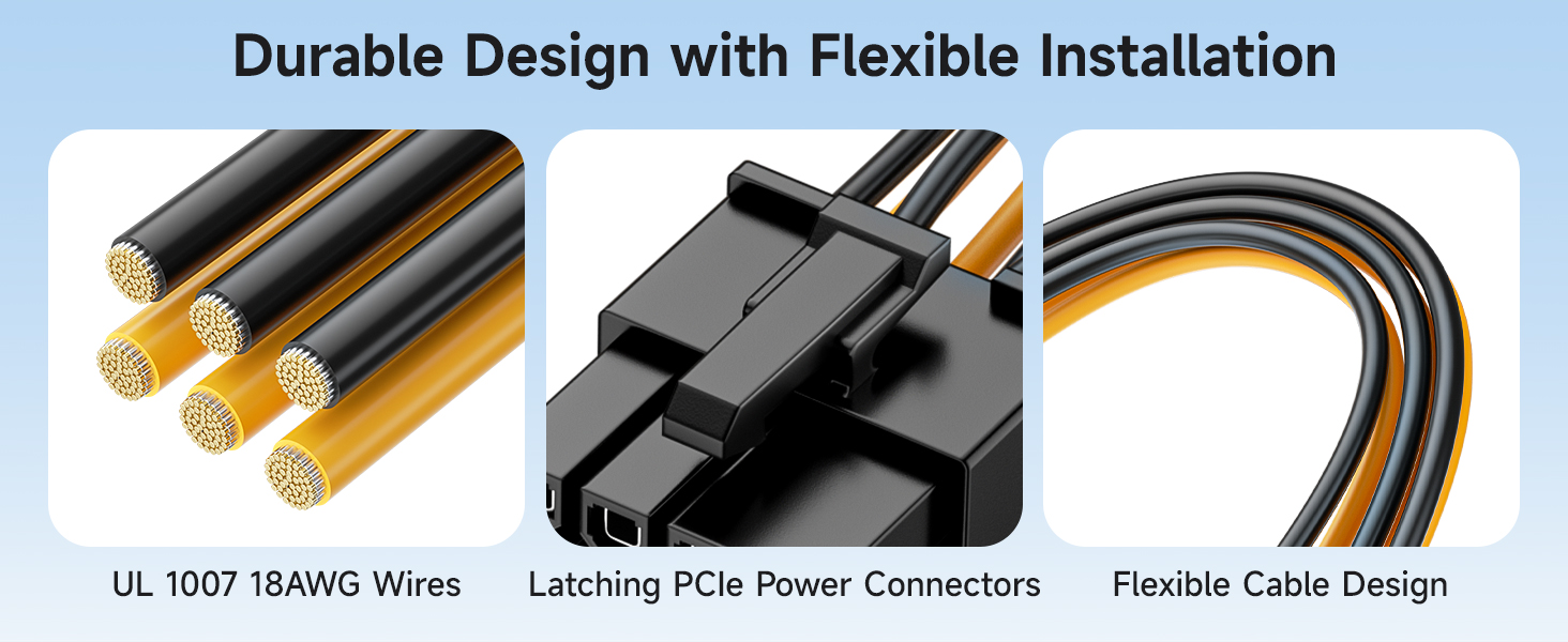 6 Pin to 8 Pin PCIe Adapter Power Cable