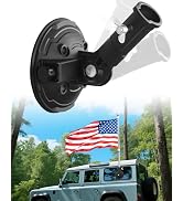 Suction Cup Flag Holder for Car, RV Flag Pole Mount Angle-Adjustable Heavy Duty Metal Flag Holder...