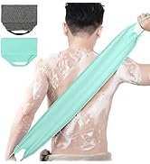 WOVTE 2 Pack Back Scrubber for Shower, Stretchable Nylon Exfoliating Washcloth Towel Back Washer ...