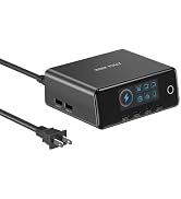 240W GaN Charger, 6-Port USB C Charger with 140W Max PD 3.1 Port, TFT-Screen Display Desktop Char...