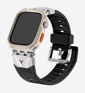 Fullmosa Bands Compatible with Apple Watch 44mm 45mm Series 9/8/7/6/5/4/SE3/SE2/SE, Rugged TPU iW...