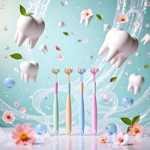 Three-Sided Soft Hair Toothbrush